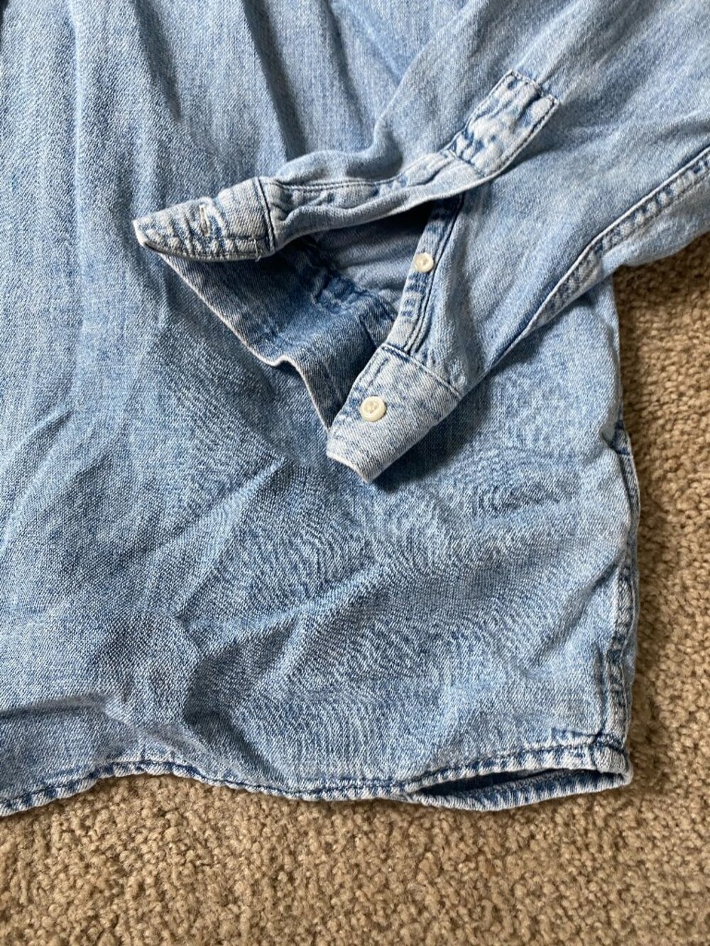 Zara Men’s Denim Jean Shirt – Relaxed Fit – Size L – Good Condition - Picture 4 of 6